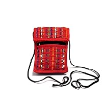 Mini Multicolored Woven Striped Lightweight Cushioned Crossbody Smartphone Bag - Handmade Boho Accessories