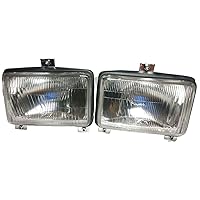 Headlight dip 12V L+R pair set with bulbs for FD New Holland Tractor TS100, TS110, TS115, TS90