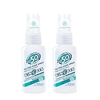 KINeSYS Fragrance Free Clear Spray Sunscreen for sensitive skin, SPF 50, Hypoallergenic, Broad Spectrum UVA/UVB protection Face & Body; PABA and Oxybenzone FREE, 170+ Sprays, 1 Fl Oz/30 ml (Pack of 2)