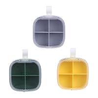 Beaupretty 3pcs 4 Medicine Storage Organizer 2 Times a Day Fish Oil Organizer 3 Times a Day Organizer 4 Times a Day Medicine Storage Container Planner Pp Seal Travel