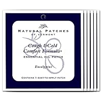 Eucalyptus Cough & Cold Comfort Essential Oil Body Patches, Single Patch Pouch (Pack of 6)