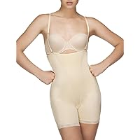 Shapewear 504 Isabelle Strapless Mid Thigh Body w/Buttock Enhancer Nude