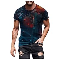T Shirts for Men Graphic Design 2024 Spring Summer Casual Fashion 3D Printed Round Neck Short Sleeved T Shirt