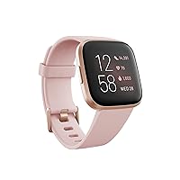 Versa 2 Health and Fitness Smartwatch with Heart Rate, Music, Alexa Built-In, Sleep and Swim Tracking, Petal/Copper Rose, One Size (S and L Bands Included)