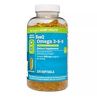 BeeQ Omega 3-6-9 Dietary Supplement (325 ct.) May Support Heart & Cardiovascular Health* May Promote Eye Health