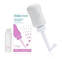 Frida Mom Upside Down Peri Bottle for Postpartum Care, Portable Bidet Perineal Cleansing and Recovery for New Mom, The Original Fridababy MomWasher, Grey