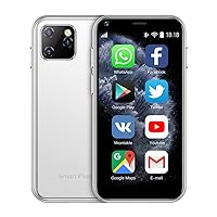 Super Small Mini Smartphone 3G Dual SIM Mobile Phone 1GB RAM 8GB ROM Android 6.0 Unlocked Kids Phone Child Pocket Cellphone (White)
