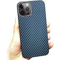 CaseCase for iPhone 13 Pro Max/13 Pro/13/13 Mini, Real Aramid Fiber Shockproof Protective Cover, Heavy Duty, Carbon Fiber Look Super Slim Case (Color : Blue, Size : 13 Pro Max 6.7