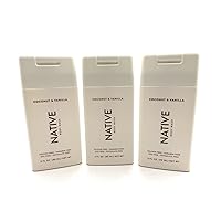 Coconut & Vanilla Travel Size Body Wash Native Collection (3 oz) Each – Pack of 3