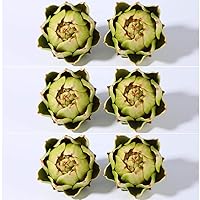 Large Green Artificial Artichoke Vegetables Fake Artichoke for Home Decor -Green（6pcs）