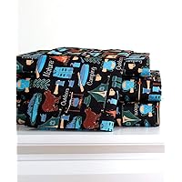 Campsite 3-Piece Sheet Set with Retro Camping Print - Twin