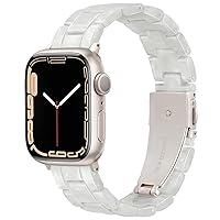 Vamyzji Compatible with Apple Watch Band 41mm 40mm 38mm or 49mm 45mm 44mm 42mm, Light Fashion Resin Tortoise iwatch Band for Apple Watch Series 9 Series 8 7 6 iWatch SE,Ultra,Ultra 2,Series 5 4 3 2 1