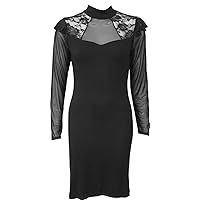 Spiral - Gothic Elegance - Lace Shoulder Corset Dress