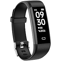 Fitness Tracker Watch with Heart Rate Monitor, Step Counter Activity Tracker with Pedometer & Sleep Monitor, Calories, Step Tracking for Women Men Compatible with Android iOS