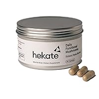 HEKATE Capsules: Daily Mushroom Supplement – Adaptogenic Mushroom Blend with Lion’s Mane, Cordyceps, Chaga, and Reishi - Supports Cardio Performance, Focus, Recovery, and Fights Stress - 30 Servings