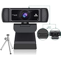 1080P 60FPS Webcam with Software Control and Microphone, AutoFocus, w/Privacy Cover and Tripod, N680P Pro Computer Web Camera for Skype Zoom Teams, Mac PC Laptop Desktop
