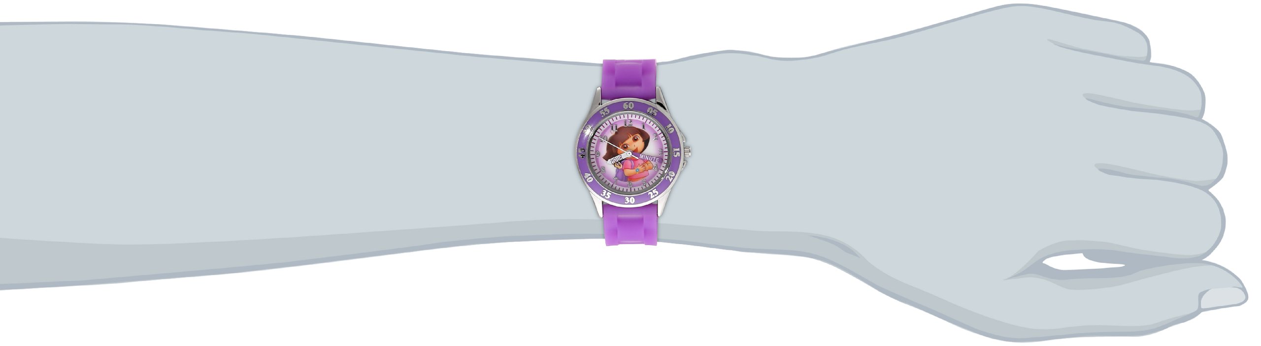 Nickelodeon Kids' DOR9014 Dora the Explorer Time Teacher Watch with Purple Band