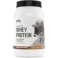Levels Grass Fed Whey Protein, No Artificials, 24G of Protein, Chocolate Peanut Butter, 2LB