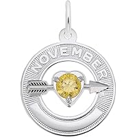 Rembrandt Synthetic Crystal Simulated Birthstone Charms Collection - November