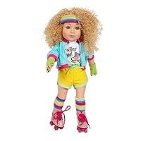 Amazon Exclusive Amazing Girls Collection, 18” Realistic Doll with Changeable Outfit and Movable Soft Body, Birthday Gift for Kids and Toddlers Ages 6+ - Sophia Disco Diva