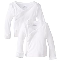 Baby-Girls 2-Pack Long-Sleeve Side-Snap Mitten-Cuff Shirt