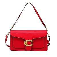 Women Bag Fashion Trend Ladies Ladies Solid Color Messenger Bags Ladies Leather Handbags Composite Bags Handbags (Color : Red)