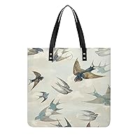 Swallows Womens PU Leather Tote Bag Large Capacity Shoulder Purse Versatile Handbags