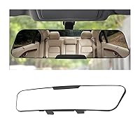 8sanlione Car Rearview Mirrors, Interior Clip-on Panoramic Trapezoid Rear View Mirror for Car, Wide Viewing Range, 12 inch HD Universal Use for Cars, SUVs, Trucks, Vehicles (White)