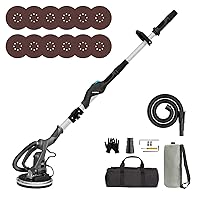 Drywall Sander, IMQUALI Electric Drywall Sander 1050W 8.5A Variable Speed 600-2600RPM Foldable Wall Sander with Vacuum, LED Light, Extendable Handle, Dust Bag and Hose, 12 Sanding Discs, IMQ-919