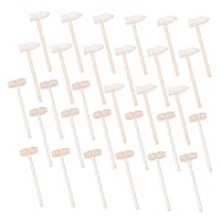 BESTOYARD 30pcs Hammer Toys for Kids Natural Wood Mallets Mini Chocolates Baby Tots Toys for Infants Toys in Bulk Babys Toys Small Wood Mallets Photo Props Gavel Child Tool Wooden