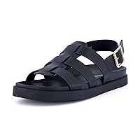 CUSHIONAIRE Women's Ego fisherman footbed sandal with +Comfort, Wide Widths Available