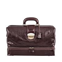 Maxwell Scott - Luxury Italian Leather Large Doctor Medical Bag Briefcase with Zipped Compartment and Key Lock- The DonniniL