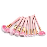 Pink Makeup Brushes Set,Makeup Brushes 10 Pcs,Foundation Brush Eyeshadow Brush Make up Brushes 3 Sets