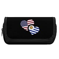 Uruguay US Flag Pencil Case Large Capacity Pencil Pouch Aesthetic Pen Bag Stationery Organizer for Office