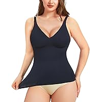 Compression Tank Tops for Women Tummy Control Shapewear Seamless Body Shaper Workout V-Neck Camisole Cami Tops