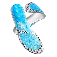 Silicone Gel Insoles for Women Men Orthotic Sole Pad for Shoes Deodorant Breathable Cushion Running Pad for Feet (Color : D, Size :) EU41-42(260mm)