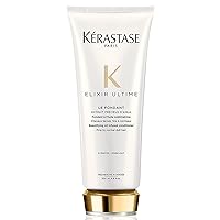 KERASTASE Elixir Ultime Oil-Infused Conditioner | For Normal to Dry Dull Hair | Anti-Frizz & Shine Activating | With Camellia & Argan Oils | Le Fondant | 6.8 Fl Oz