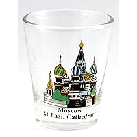 Moscow Russia St.Basil Cathedral Shot Glass (100% of sales proceeds will be donated to relief charities supporting Ukraine!)