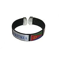 Eritrea Black Country Flag THICK C' Bracelet Wristband.. New
