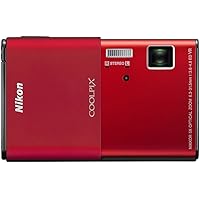 Nikon Coolpix S80 14.1 MP Digital Camera with 3.5-Inch OLED Touchscreen and 5x Wide-Angle Zoom Nikkor ED Lens (Red)