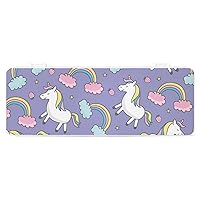 Cute Unicorns Small Pencil Box Lightweight Hard Crayon Brushes Box Cosmetic Pencil Cases Storage Organizer for Office