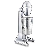 Hamilton Beach DrinkMaster Electric Drink Mixer, Restaurant-Quality Retro Milkshake Maker & Milk Frother, 2 Speeds, Extra-Large 28 oz. Stainless Steel Cup, Classic Chrome