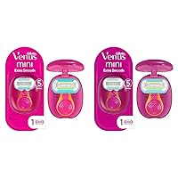 Gillette Venus Extra Smooth On The Go Razor For Women, Handle + 1 Blade Refill + 1 Travel Case, Great Addition To Your Travel Size Toiletries (Pack of 2)