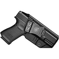 Amberide IWB & OWB KYDEX Holster Fit: Glock 19 19X 44 45 (Gen 3 4 5) & Glock 23 32 (Gen 3 4) Pistol, Inside Waistband Concealed Carry, Adjustable Cant & 'Posi-Click' Retention, USA Made by Amberide