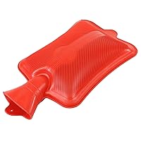 Classic Red Rubber Hot Water Bottle, Hot Compress, Cramps, Arthritis, Back Pain, Sore Muscles, Injuries - 2 Quart Capacity (4 Pack) (11-1140-4)