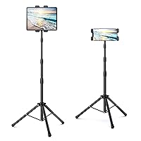 Ipad Stand Floor, Ipad Tripod Stand Cellphone Stand with Height Adjustable Tablet Tripod Mount with 360° Rotating for Ipad pro 12.9, Ipad air Mini and 5.5