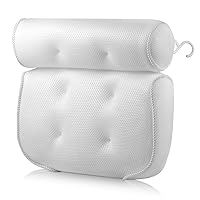 BHUKF Bathroom Suction Cup Pillow 3D Mesh Cloth Bath Pillow SPA Pillow Bathtub Pillow Back Pillow