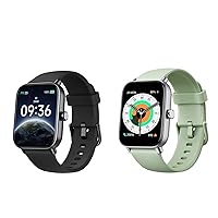 ENOMIR 2 Pack Smart Watch （W19 Black and W19 Green） Bundle
