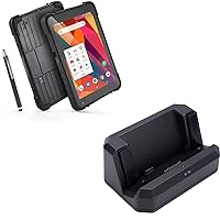 MUNBYN 2023 New Rugged Android Tablet, 8-inch Rugged Tablet Android 10 Industrial 700 nits Military Laptop PC and Charging Cradle for Rugged Tablet PC, Industrial Tablet Stand for Placement for Retail