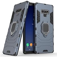 Case for Galaxy Note 9,Military Protection [Built-in Kickstand] [Magnetic Car Holder] Dual-Layer Heavy Duty TPU+PC Shockproof Phone Case for Samsung Galaxy Note 9 (Navy)